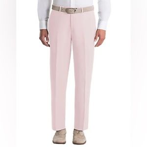 Lauren Ralph Lauren Men's UltraFlex Classic-Fit Pink 100% Linen Pants Size 52x32